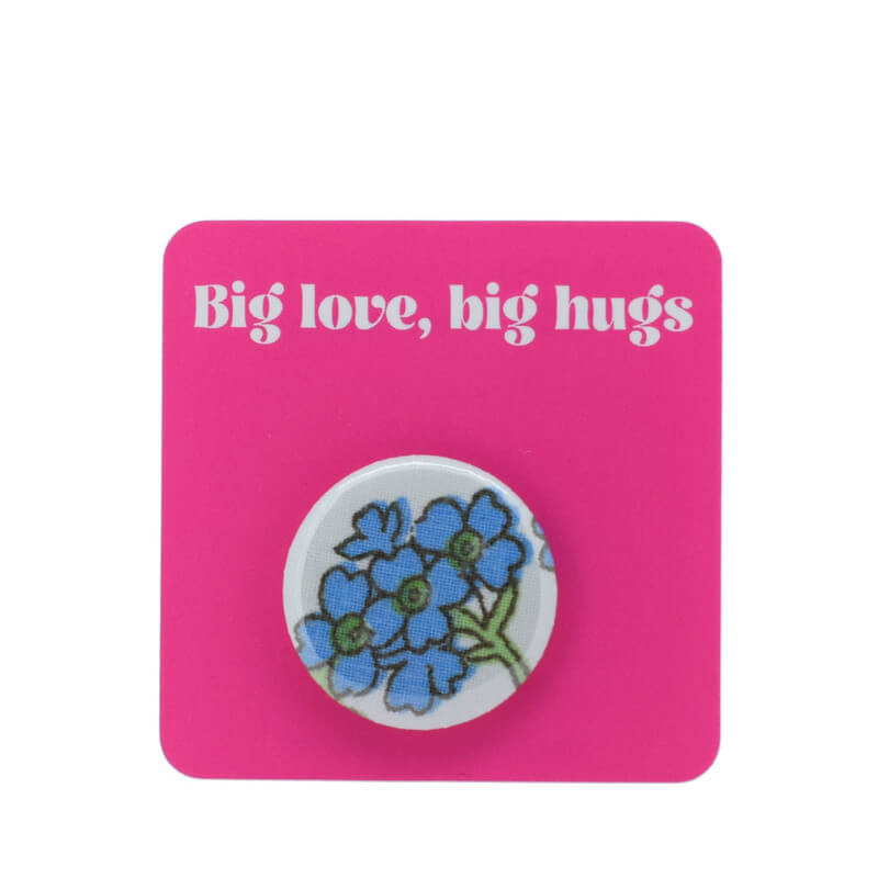 Button Badge - Blues garden