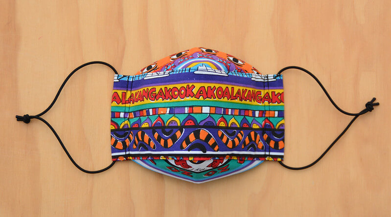 Face Mask - Jenny Kee - Uni Oz - vintage fabric