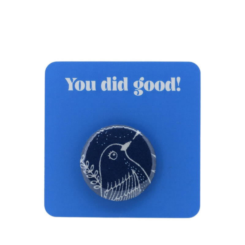 Button Badge - Sashiko bird