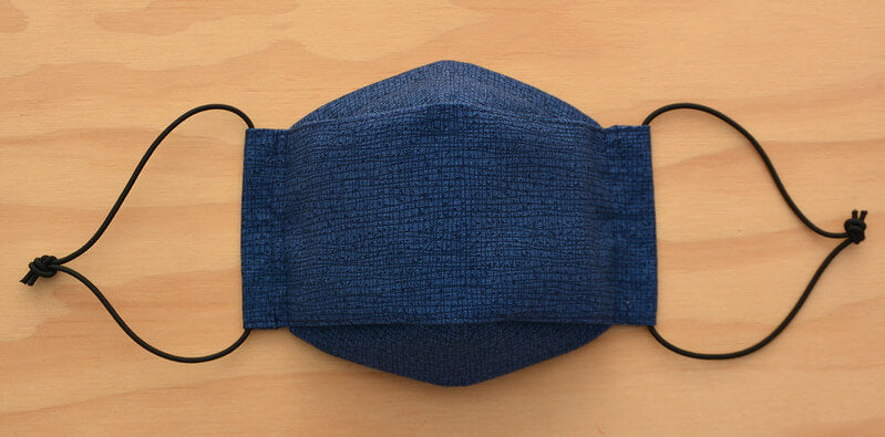 Face Mask - Thatched blue