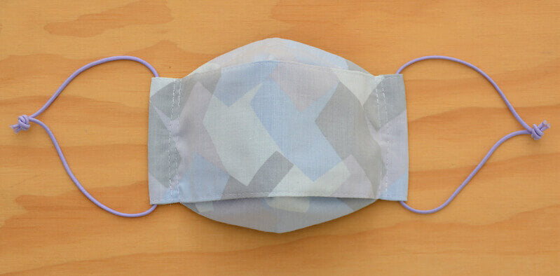 Face Mask - Cotton clouds of silver