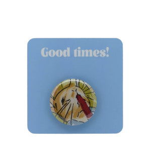 Button Badge - Peter Rabbit Beatrix Potter vintage fabric