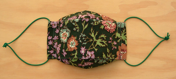 Face Mask - Earthy vintage floral - Kitty Came Home