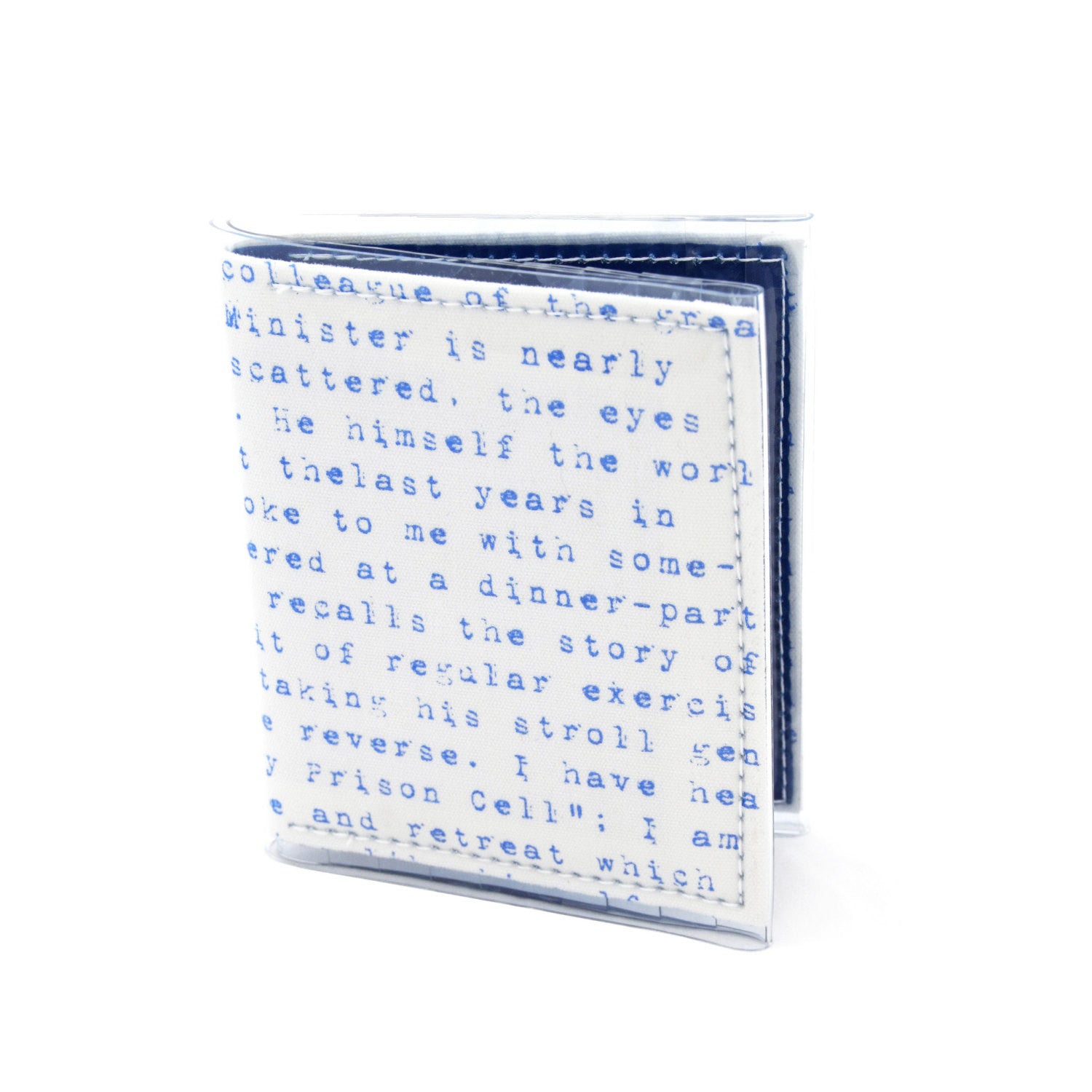 Warrior Wallet - 'How to live long' - screen printed fabric