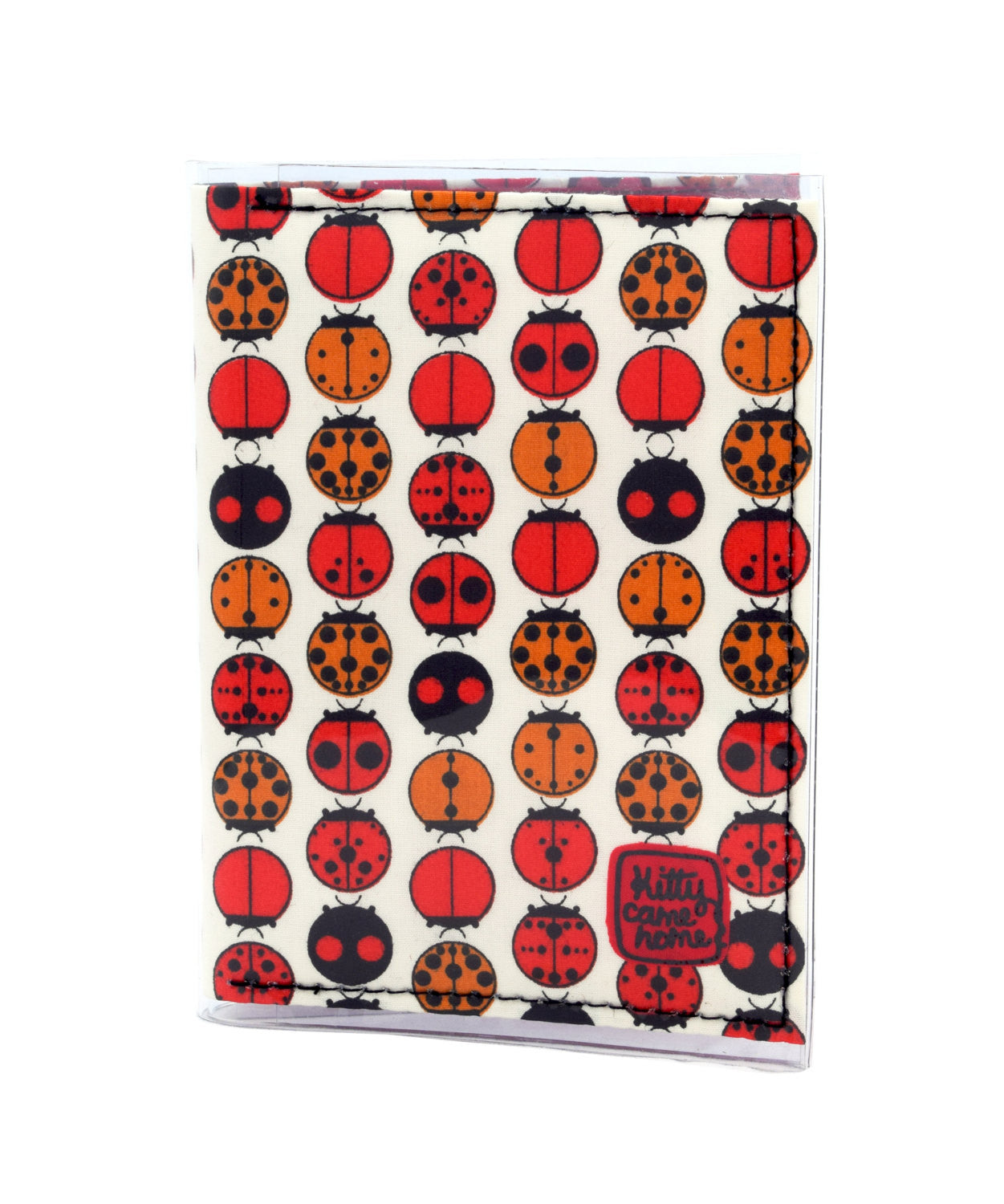 Passport wallet (small) - Linear Ladybugs fabric
