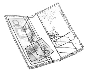 Bi-fold Mini - Ken Done - Flowers by the Sea - pink