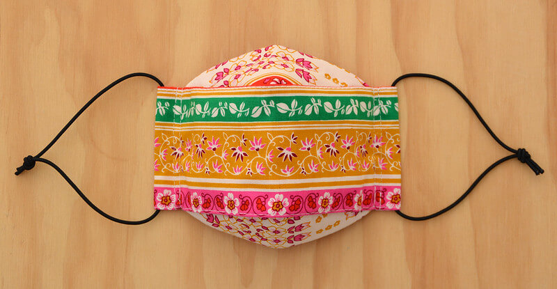 Face Mask - Linear spring flowers