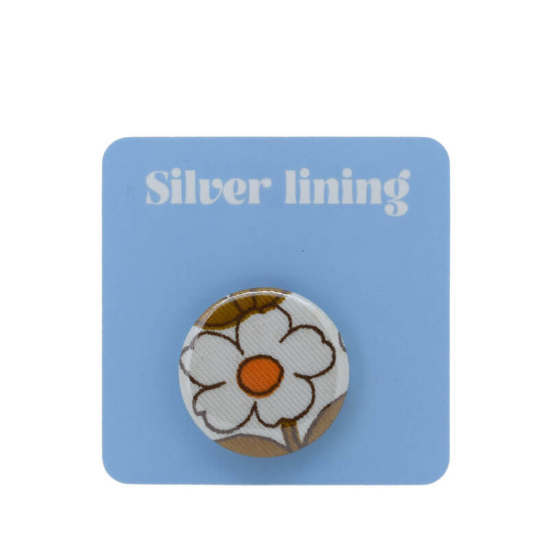 Button Badge - Melody - vintage fabric