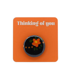 Button Badge - shooting star flower
