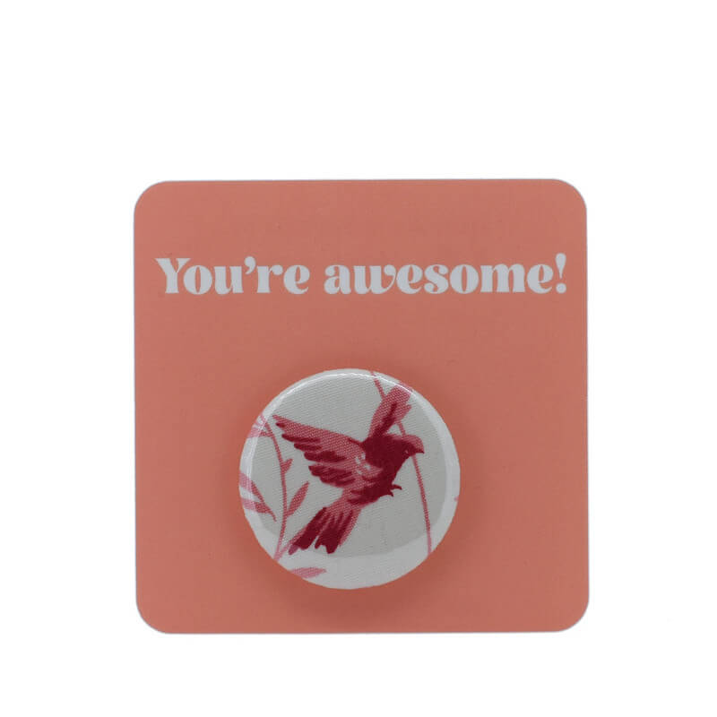 Button Badge - Vintage bird